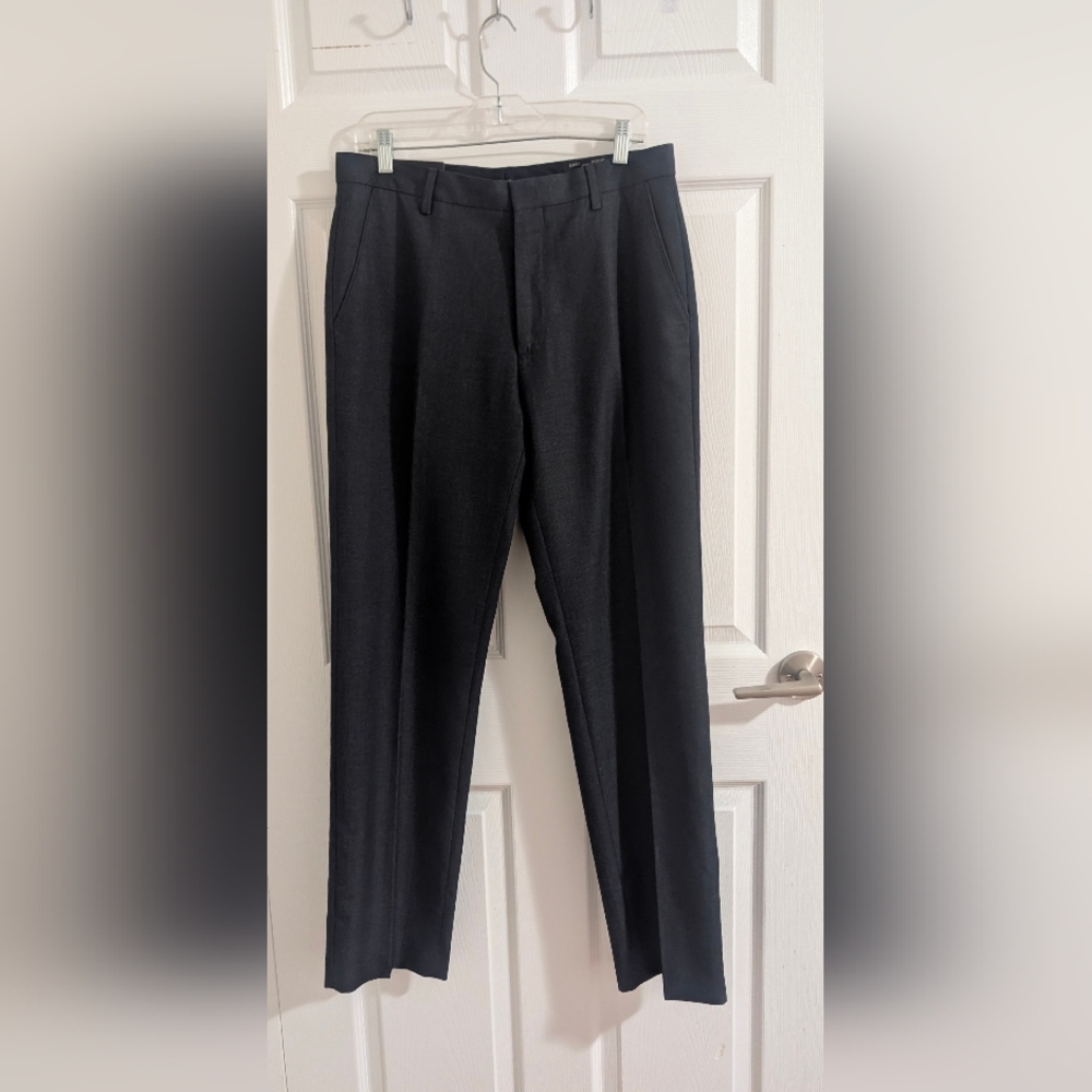 NWT Banana Republic Pants 32x32 Navy Stripe Tailored Fit Dress Trousers Office - Picture 1 of 11